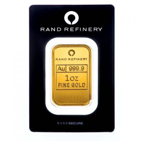 1 uncja  złota sztabka  LBMA - RAND REFINERY - CertiPack