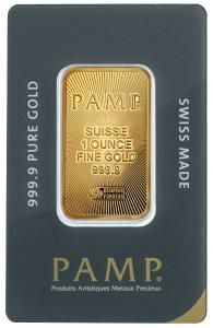 1 uncja  złota sztabka PAMP Suisse