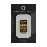 10 gramów  złota sztabka RAND REFINERY CertiCard