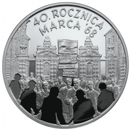10 zł  2008  - 40. rocznica Marca ’68