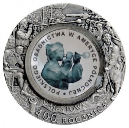 10 zł  2008  - 400. rocznica polskiego osadnictwa w Ameryce Północnej