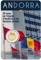 2 euro 2023 Andora - 30 rocznica wstąpienia do ONZ