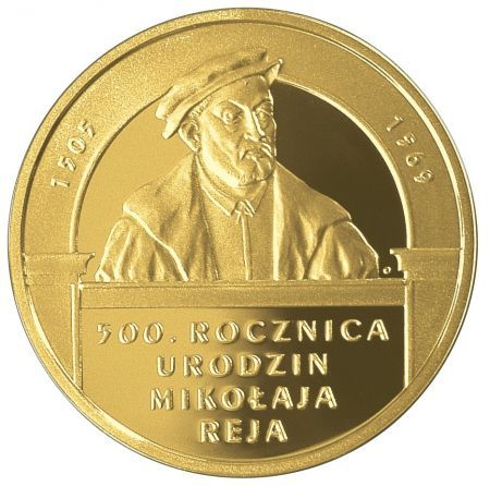 200 zł  2004  Mikołaj Rej (1505-1569) – 500. rocznica urodzin