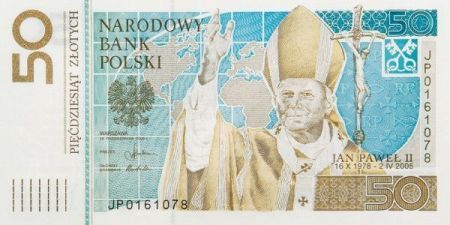 50 zł  2006 - Banknot: JAN PAWEŁ II