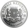 Srebrna moneta  Słoń  Somalia 1 oz    2011 (patyna/ milk spot)