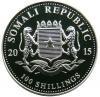 Srebrna moneta  Słoń  Somalia 1 oz 2015 (ruten i złoto)