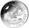 najnowsza moneta z serii Słoń Somalijski wykonana ze srebra 999,9 o wadze 1 uncji rocznik 2023