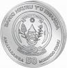 Srebrna moneta Zwierzęta Afryki / Krokodyl nilowy , Rwanda  1 oz    2023