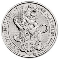 Platynowa  moneta  Bestie Królowej: Lion of England  1oz  2017