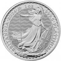 Platynowa  moneta  Britannia  Karol III  1 oz 2024