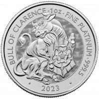 Platynowa  moneta The Royal Tudor: Black Bull of Clarence 1oz  2023