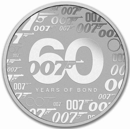 Srebrna moneta 60 Years of Bond 1 oz 2022