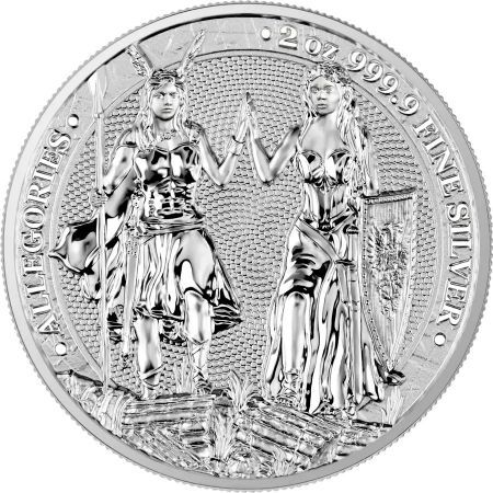 Srebrna moneta  Alegorie : Galia  i Germania  2 oz 2023