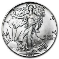 Srebrna moneta   Amerykański   Orzeł   1 oz   1987