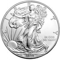 Srebrna moneta   Amerykański   Orzeł   1 oz   1988 (patyna)