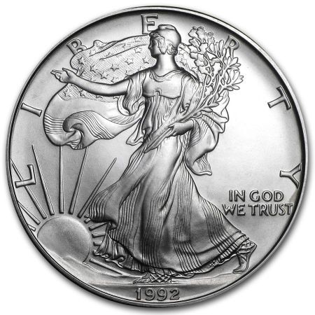 Srebrna moneta   Amerykański   Orzeł   1 oz   1992