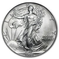 Srebrna moneta   Amerykański   Orzeł   1 oz   1994 (patyna)