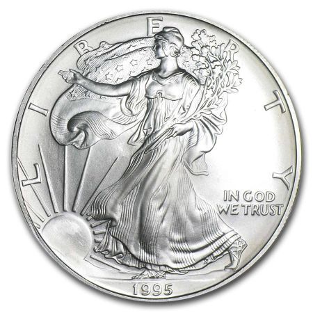 Srebrna moneta   Amerykański   Orzeł   1 oz   1995 (patyna)