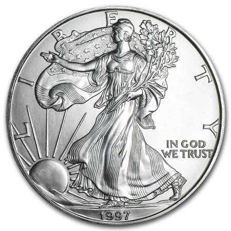 Srebrna moneta   Amerykański   Orzeł   1 oz    1997  (patyna)