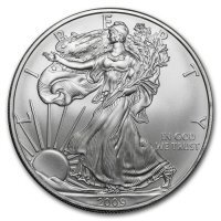 Srebrna moneta   Amerykański   Orzeł   1 oz    2009 (rysy, patyna)