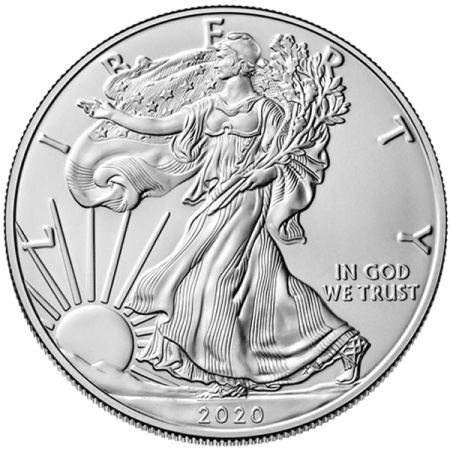 Srebrna moneta   Amerykański   Orzeł   1 oz    2020