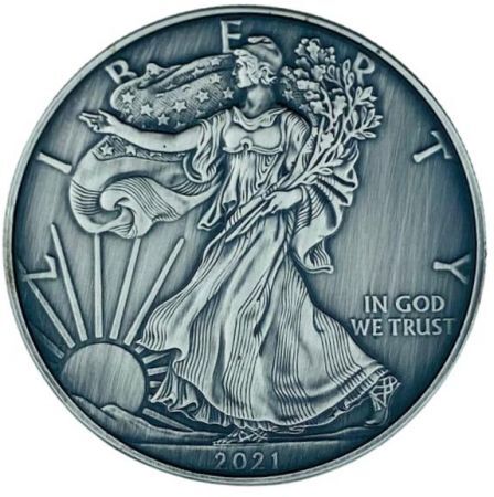 Srebrna moneta  Amerykański  Orzeł  1 oz  2021 Antique- typ 1