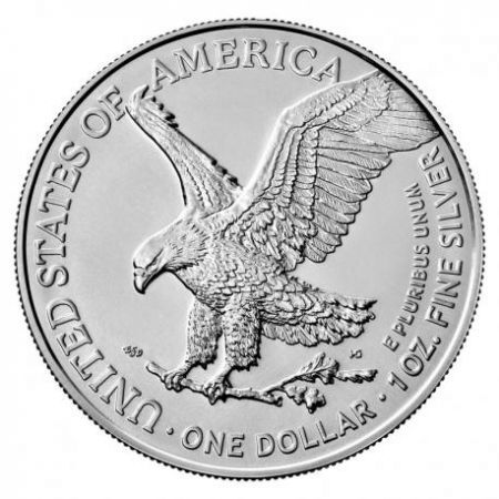 Srebrna moneta   Amerykański   Orzeł   1 oz    2021 ( typ 2) - patyna