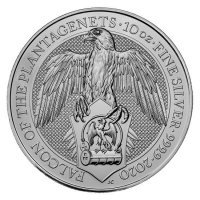 Srebrna moneta Bestie Królowej : Sokół / Queen's Beasts Falcon, 10  oz , 2020
