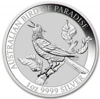 Srebrna moneta  Birds of Pardise  Manucodia   2019
