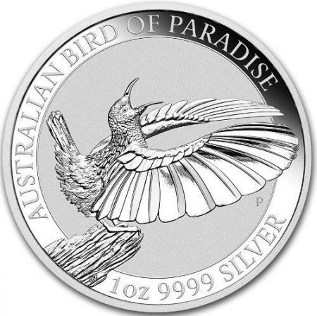 Srebrna moneta  Birds of Pardise Riflebird  2018