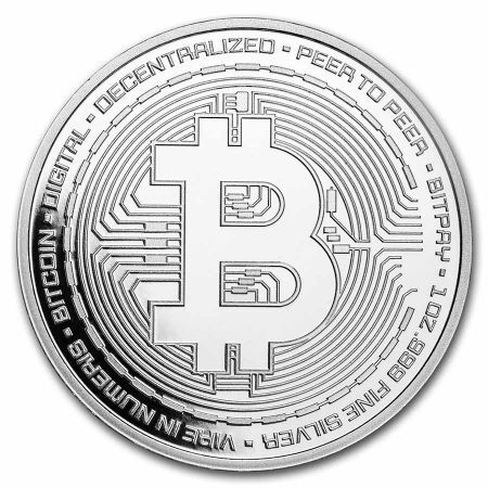 Srebrna moneta  Bitcoin  , Niue 2021