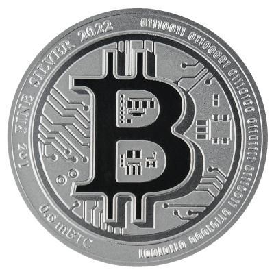 Srebrna moneta  Bitcoin  , Niue 2022