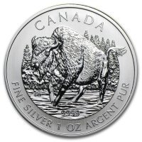 Srebrna moneta  Bizon , Kanada   1 oz   2013 (patyna)