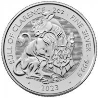 Srebrna moneta  Black Bull of Clarence - The Tudor Beasts, 2 oz , 2023