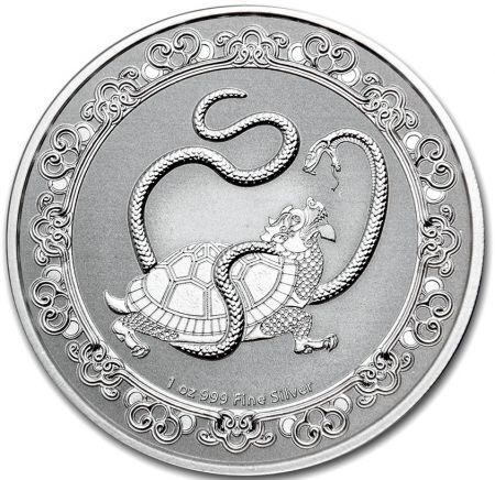 Srebrna moneta  Black Turtle  , Niue 2021