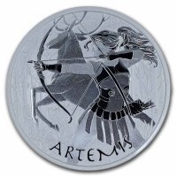 Srebrna moneta Bogowie Olimpu- Artemis 1 oz 2023