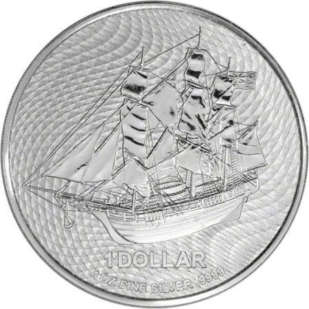 Srebrna moneta Bounty Ship, Wyspy Cooka 1 oz 2022