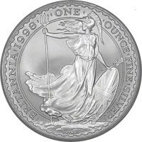 Srebrna moneta Britannia 1 oz 1998