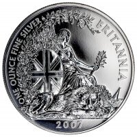 Srebrna moneta  Britannia  1 oz 2008