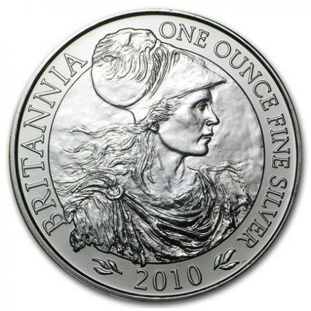 Srebrna moneta Britannia  1 oz 2010