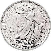 Srebrna moneta Britannia   1 oz   2015 r (milk spot)