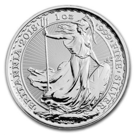 Srebrna moneta Britannia      1 oz   2018 r