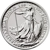 Srebrna moneta Britannia  1 oz  Jubileusz 20 - lecia ,  2017 r
