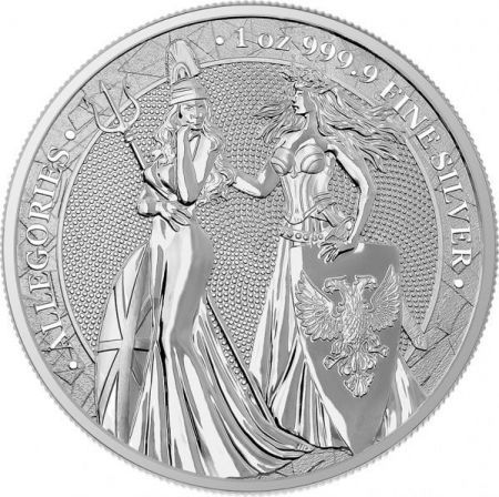 Srebrna moneta Britannia  i Germania  1 oz 2019