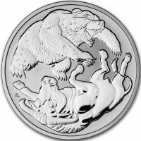 Srebrna moneta Bull & Bear 1 oz 2020 (Perth Mint)