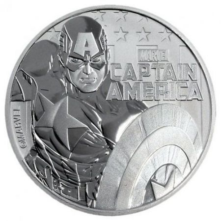 Srebrna moneta  CAPTAIN AMERICA , Marvel 1 oz   2019