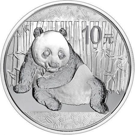 Srebrna moneta  Chińska Panda - 1 uncja   2015 (patyna)