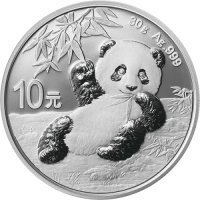 Srebrna moneta  Chińska Panda - 30 gramów    2020