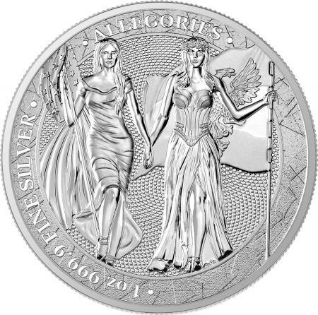 Srebrna moneta Columbia i Germania  1 oz 2019