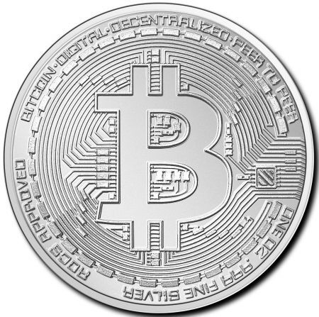 Srebrna moneta Czad Bitcoin 1 oz 2020